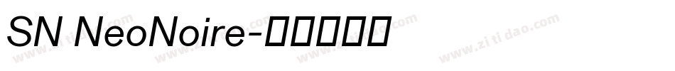 SN NeoNoire字体转换